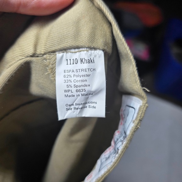 Vintage Woolrich Woman Khaki Espa Stretch Shorts Size 12 Pockets - Picture 4 of 9